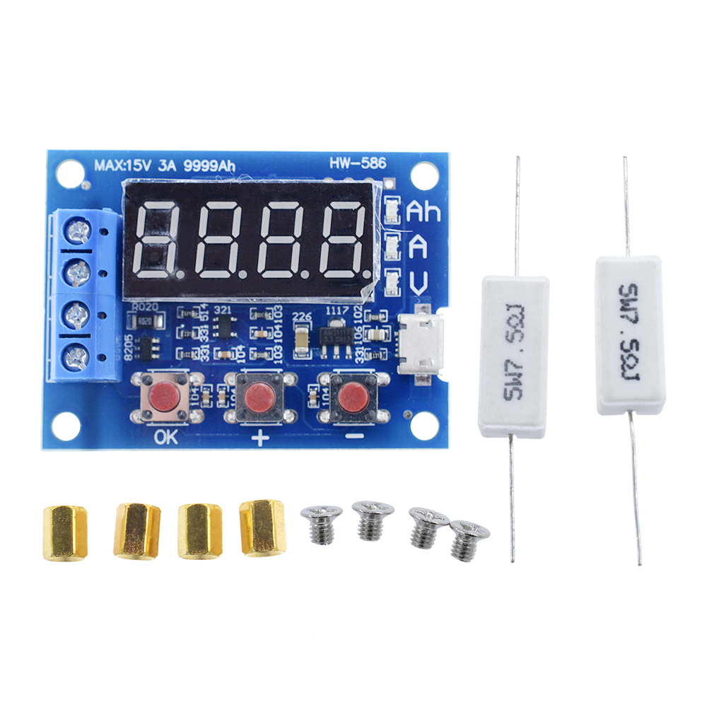 Thiết bị kiểm tra dung lượng pcbfun cho pin 18650 Li-Ion Lithium 7 +