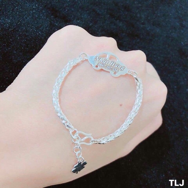 Lắc tay bạc ta cho bé( kèm khắc tên miễn phí)