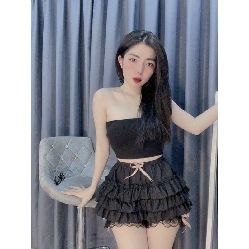 Quần ren tầng cao cấp đính nơ ( kèm ảnh thật)