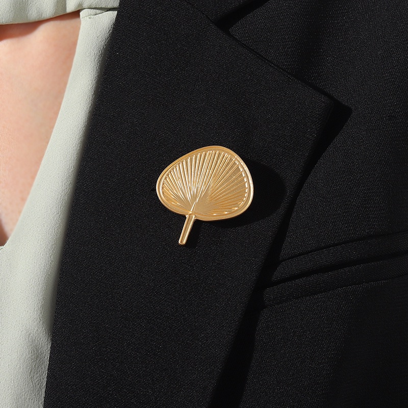 Ghim cài áo Qihe Jewelry hình chiếc quạt sáng tạo thời trang cho nữ