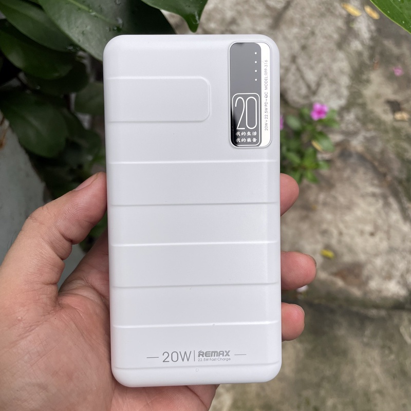 Pin dự phòng sạc nhanh Remax RPP-316 Noah Series 20000mAh an toàn máy bay - hỗ trợ QC 22.5W và PD 20W (MÀU NGẪU NHIÊN)