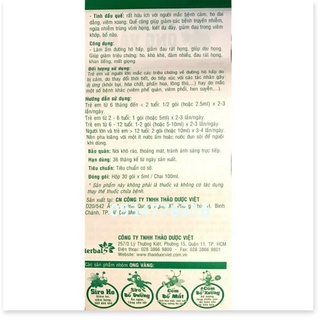 ✅ SIRO HO ONG VÀNG (CHAI 100ML)