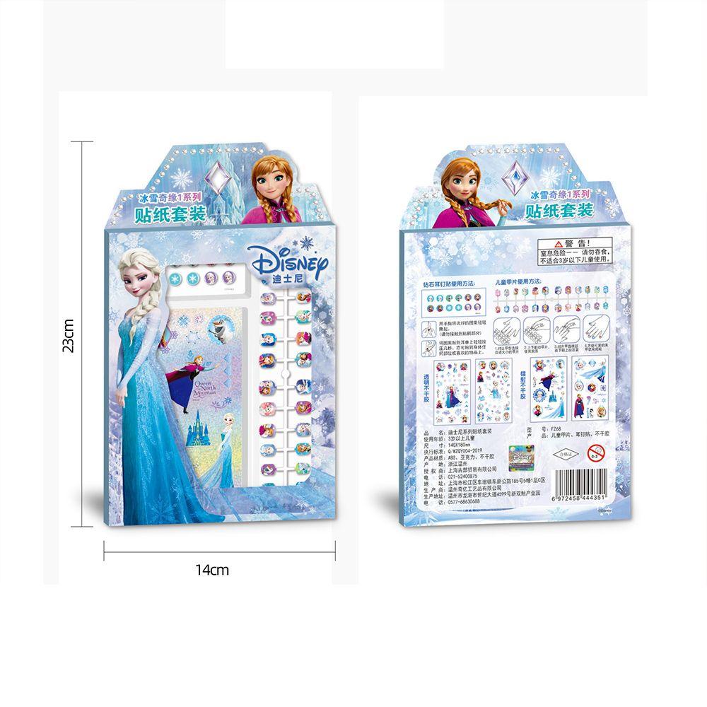 Bộ Móng Tay Giả Có Thể Tháo Rời Hình Công Chúa Frozen DIY Charms