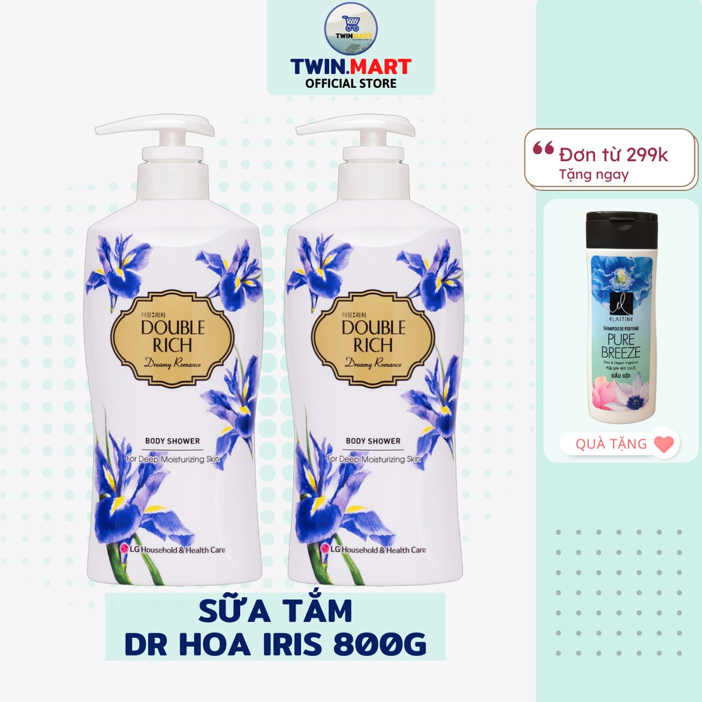 [ĐƠN 299K TẶNG DẦU GỘI 36K] DATE 2024 Sữa Tắm Hương Hoa Double Rich Body Shower - Hàn Quốc - Hương hoa Iris