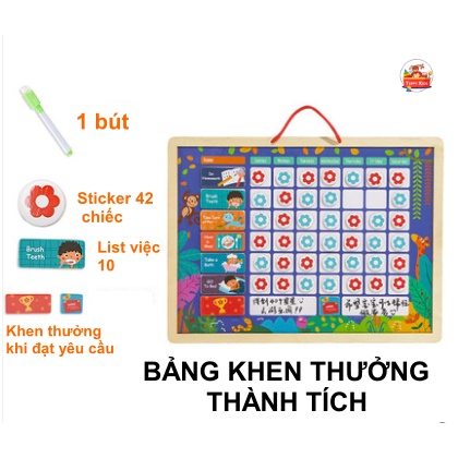 Đồ Chơi Bảng Khen Thưởng Thành Tích Bằng Gỗ Rèn Tính Kỷ Luật Thói Quen Tốt Cho Bé