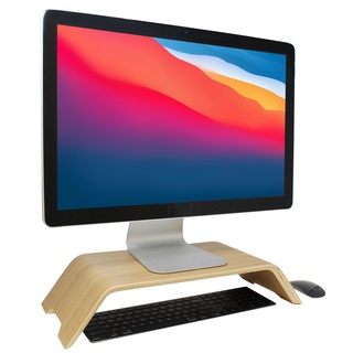 Kệ màn hình máy tính gỗ uốn cong Imac Stand - Veneer Oak (Bản cao cấp)