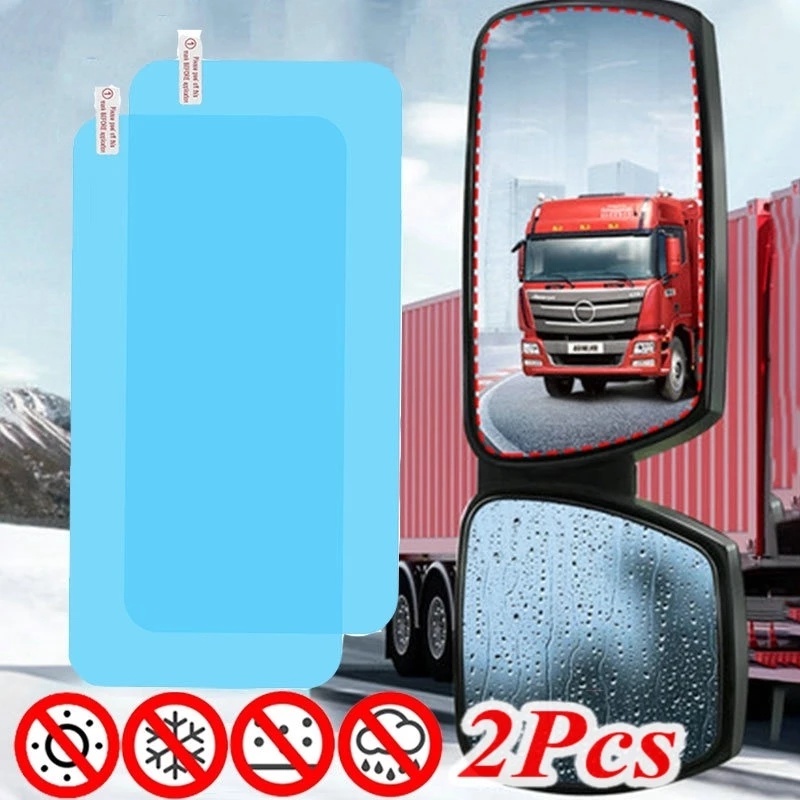 Set 2 Miếng Dán Bảo Vệ Kính Chiếu Hậu Chống Nước Chống Sương Mù Chống Sương Mù 340X160mm Cho Xe Hơi/Xe Tải
