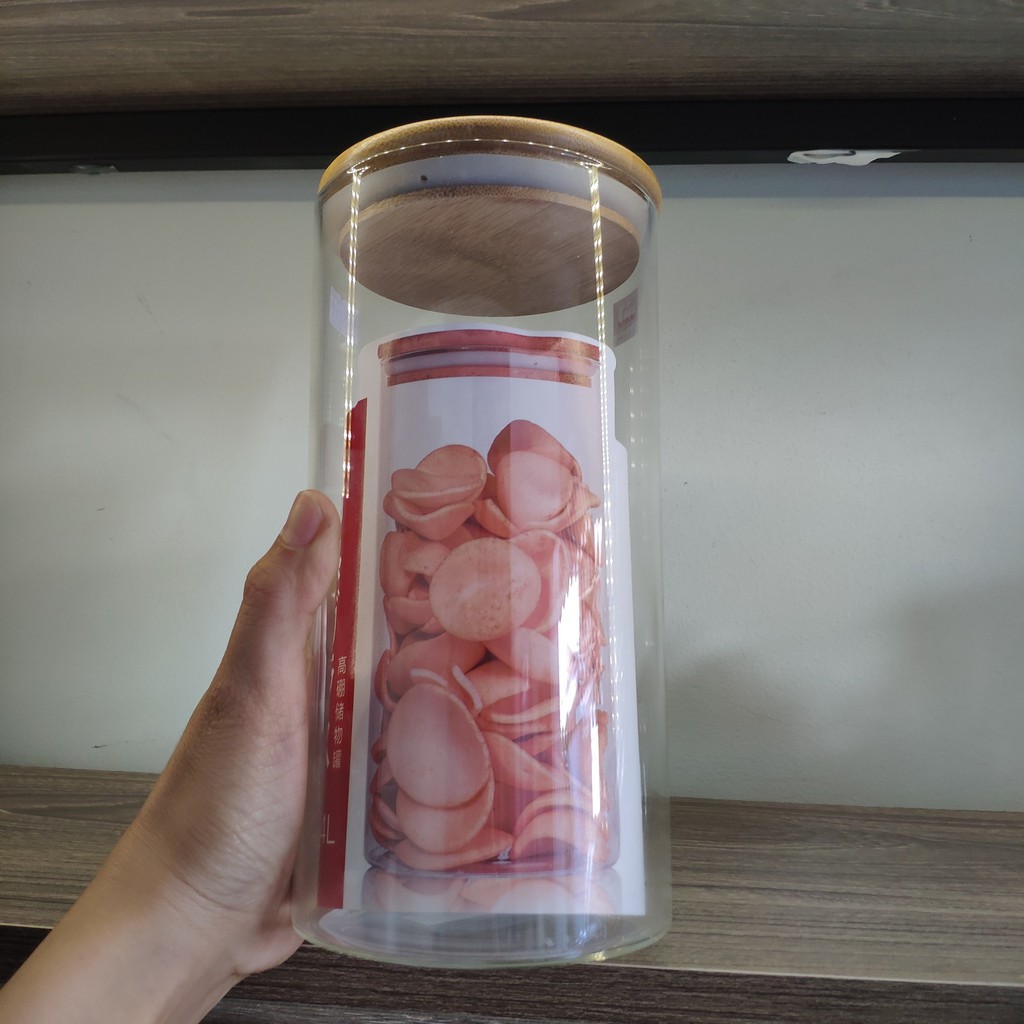 Lọ hũ thủy tinh có nắp đậy bằng gỗ, hàng nhập khẩu cao cấp | BigBuy360 - bigbuy360.vn