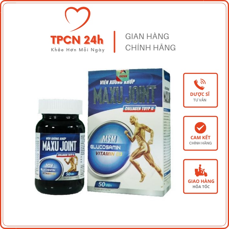 Maxu Joint - Hỗ trợ giảm đau xương khớp, bổ sung dịch khớp, giảm thoái hóa khớp