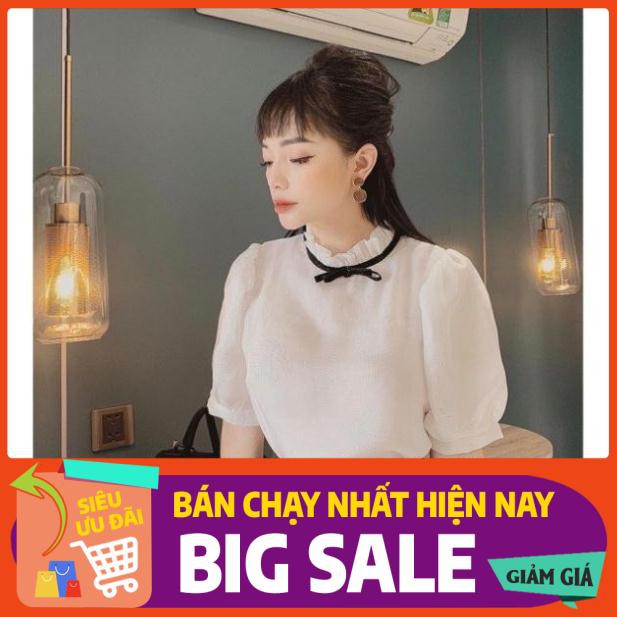 BÁN SỈ SET TRANG PHỤC ÁO VOAN HÀN ĐÍNH NƠ MIX CHÂN VÁY X003 - KÈM ẢNH THẬT