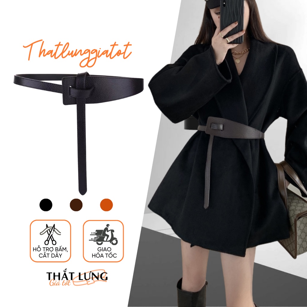 Đai váy da thắt nút, nịt đầm/ vest DV057 - Thắt Lưng Giá Tốt