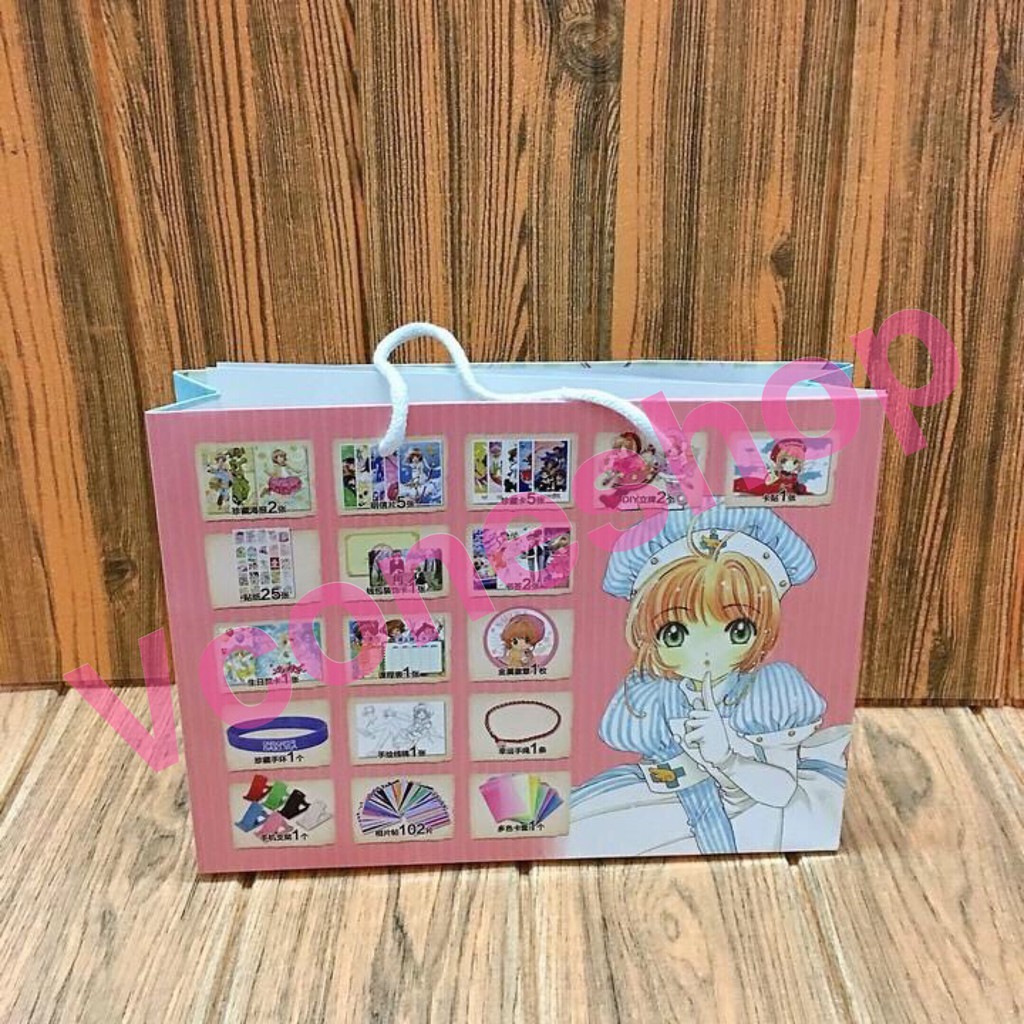 Túi quà Cardcaptor Sakura thủ lĩnh thẻ bài có poster postcard bookmark banner huy hiệu thiếp ảnh dán album ảnh