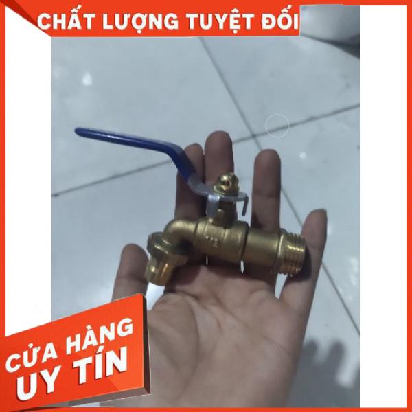 vòi hồ tay gạt sano đồng thau ren 21