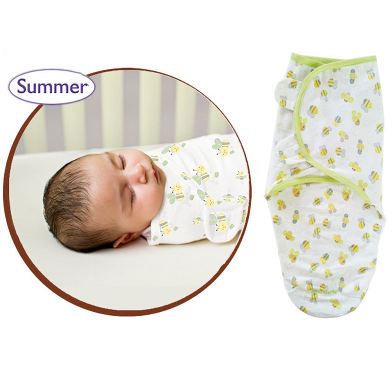 Khăn quấn bé sơ sinh hình kén mùa hè Swaddle Me, Ủ kén Cotton, chăn quấn bé