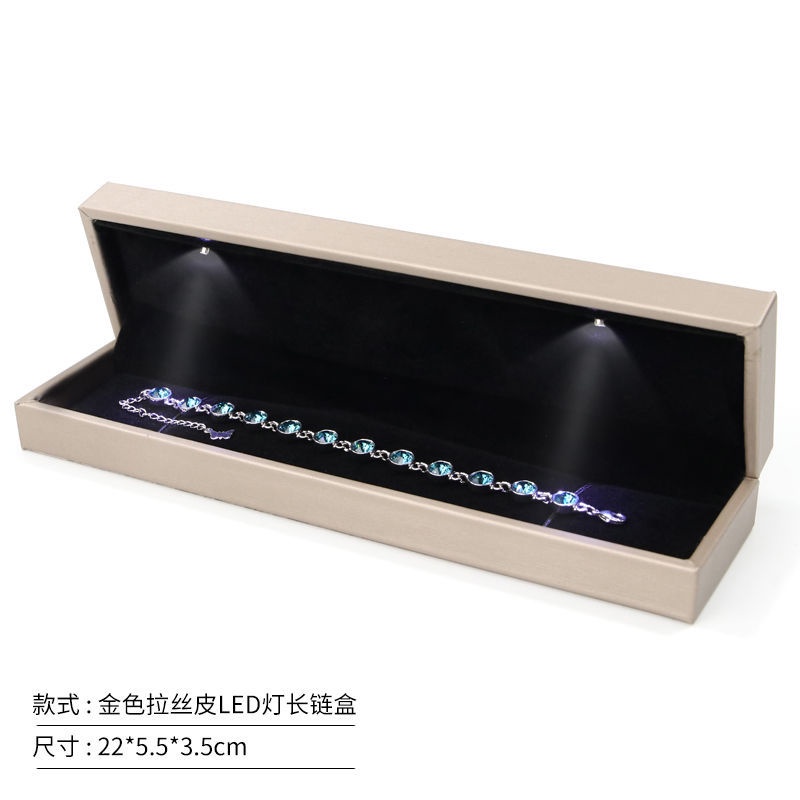 Hộp đựng trang sức bằng da cao cấp có đèn led độc đáo