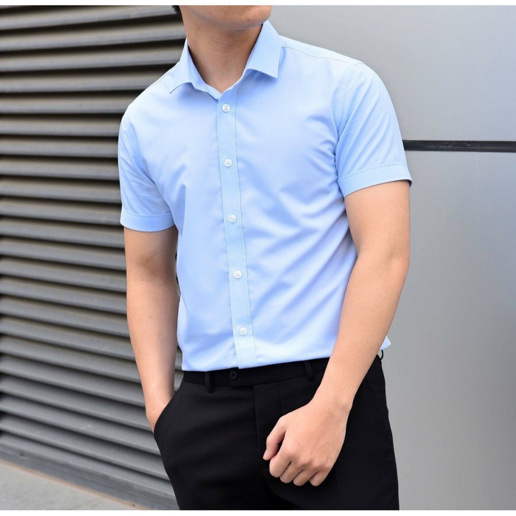Áo Sơ Mi Nam Cộc Tay Trẻ Trung Cao Cấp Loại Đẹp