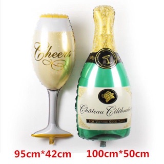 Bóng hình chai và ly rượu