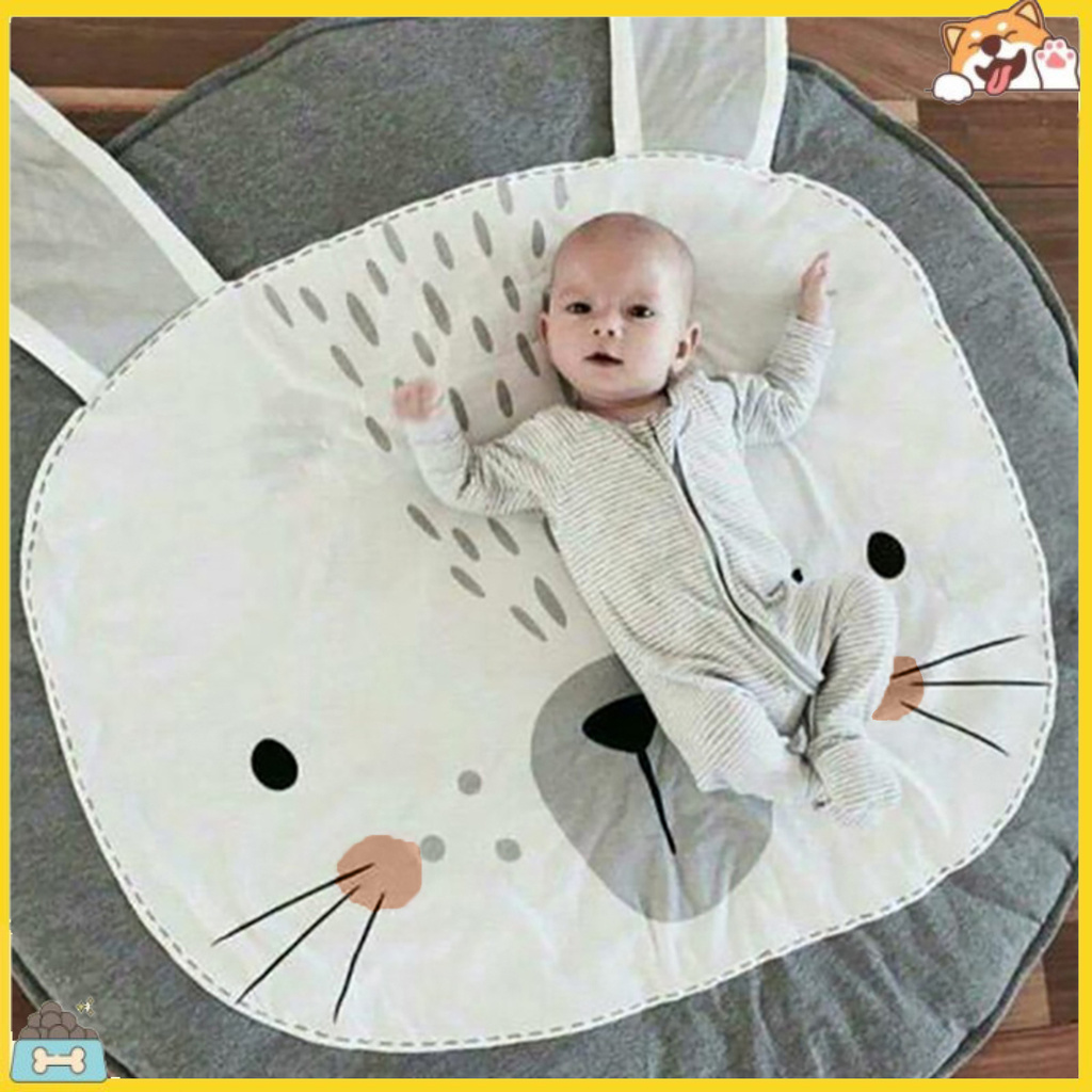 Thảm lót sàn hình thỏ hoạt hình xinh xắn cho bé