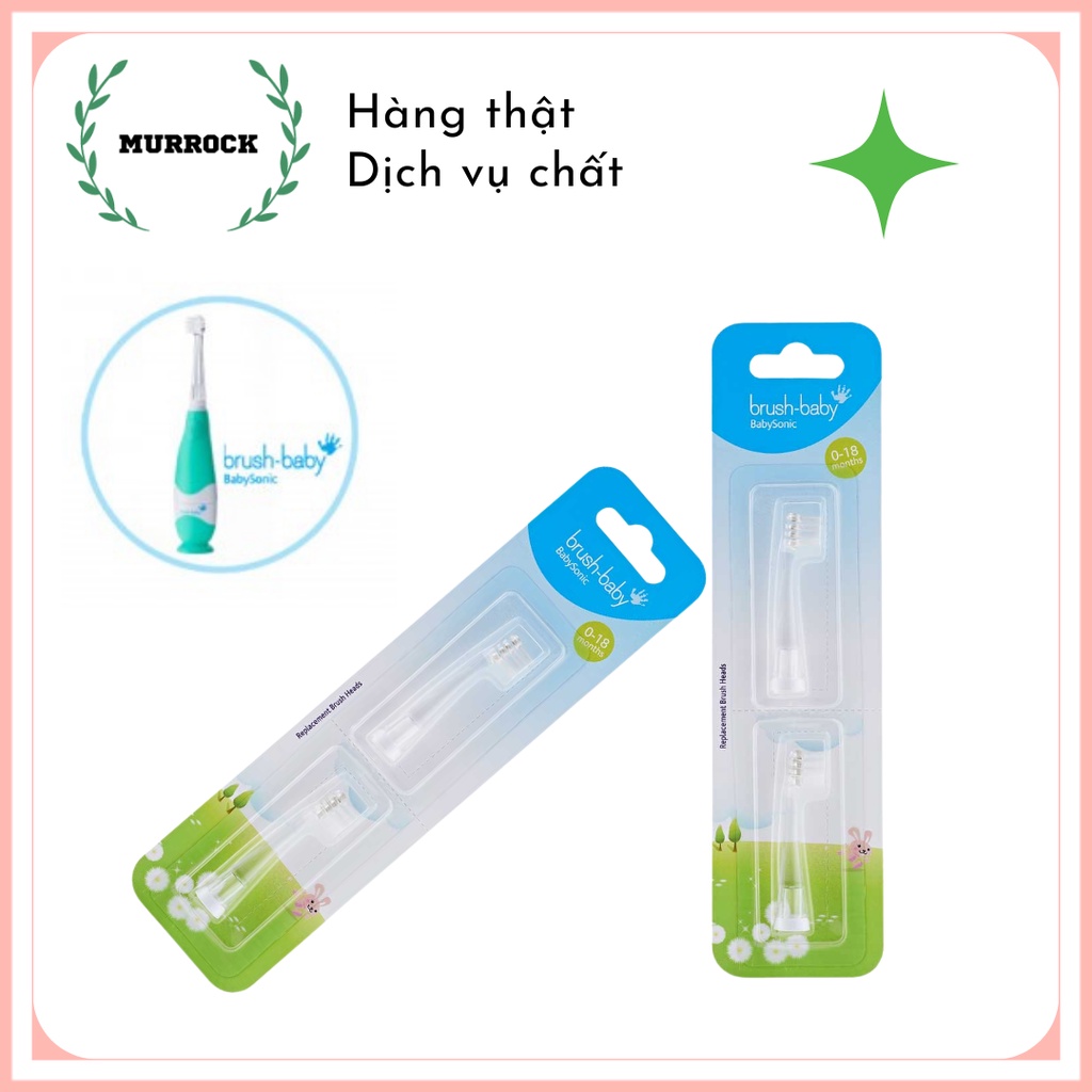 Đầu thay thế bàn chải điện Babysonic, vỉ 2 cái UK Anh Quốc