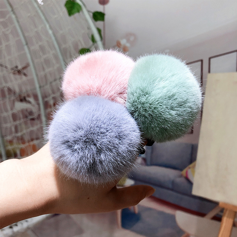 Buộc Tóc Nữ Đính Bóng Lông Xinh Xắn