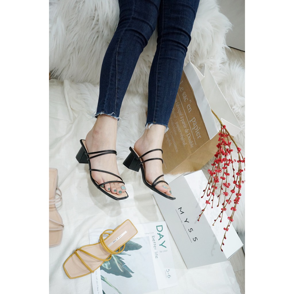 Giày guốc nữ 5cm dây mảnh thời trang MYSS - CG76