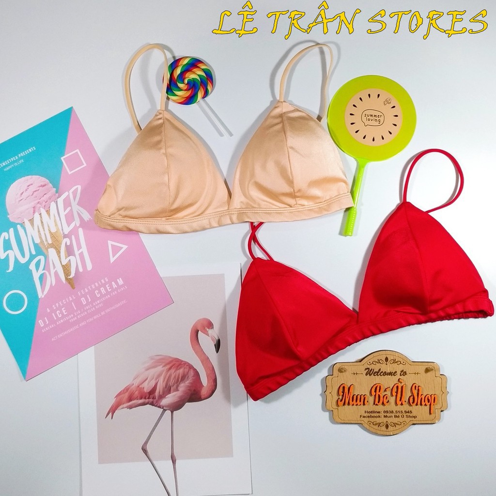 Bralette satin phi bóng gợi cảm Áo lót giá rẻ BRA_01