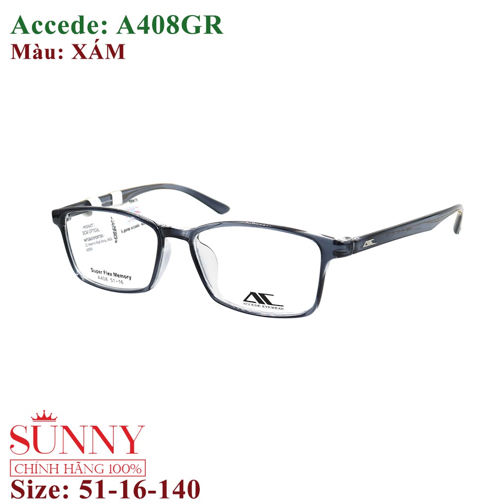 A408 - phần 2 - gọng kính nam nữ Accede chính hãng bảo hành toàn quốc