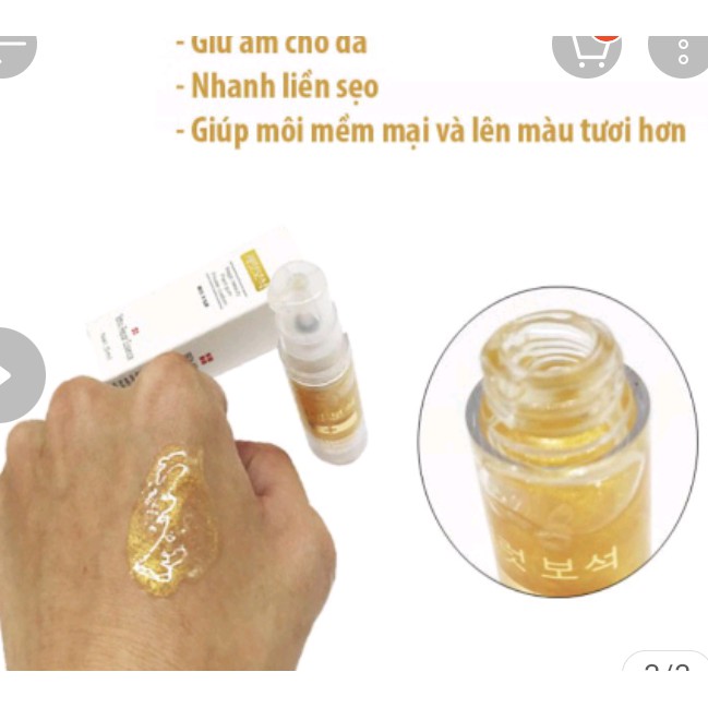 Dưỡng môi, mày, mí sau xăm tinh chất vàng 24k cao cấp Hàn Quốc (loại chữ màu đen)