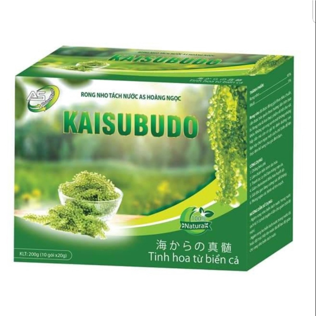 Rong Nho Tách Nước Cao Cấp KaiSuBuDo Hộp 5 Gói x 20g (tặng kèm 2 gói nước xốt mè rang 15ml)