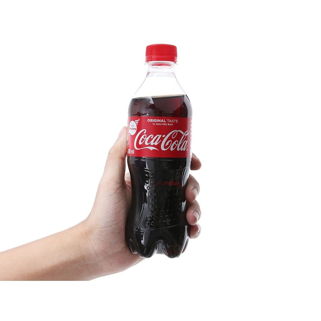 Thùng 24 Nước Ngọt Có Gas Coca Cola Soft Drink Chai Nhựa PEP 390ml Date Luôn Mới