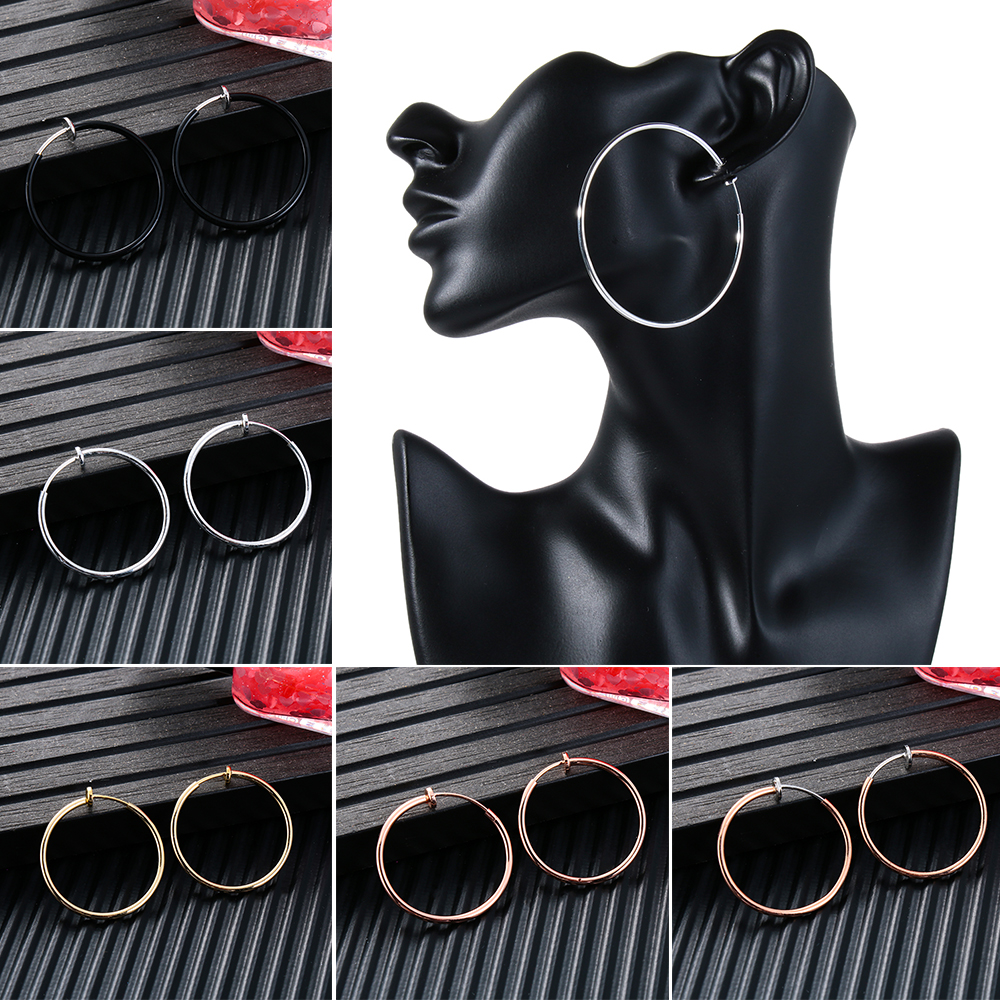 Đôi khuyên tai kiểu vòng tròn lớn cá tính thời trang dành cho nữ