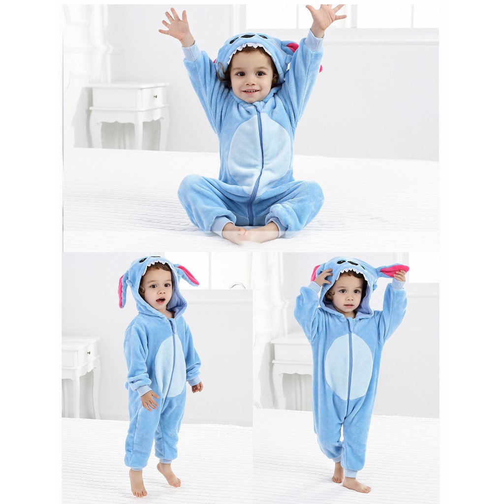 Bộ body thú cho bé trai bé gái Mario Store bodysuit cho bé chất nỉ mềm mịn hình thú đáng yêu hàng xuất khẩu