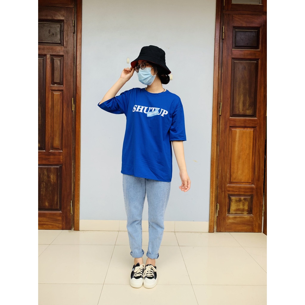 Áo thun tay lỡ unisex form rộng, áo phông nam nữ ATL506