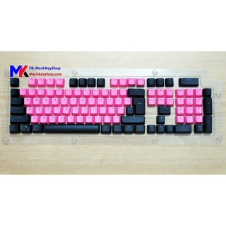 Bộ keycap 104+2 phím pbt double shot xuyên led - Hồng