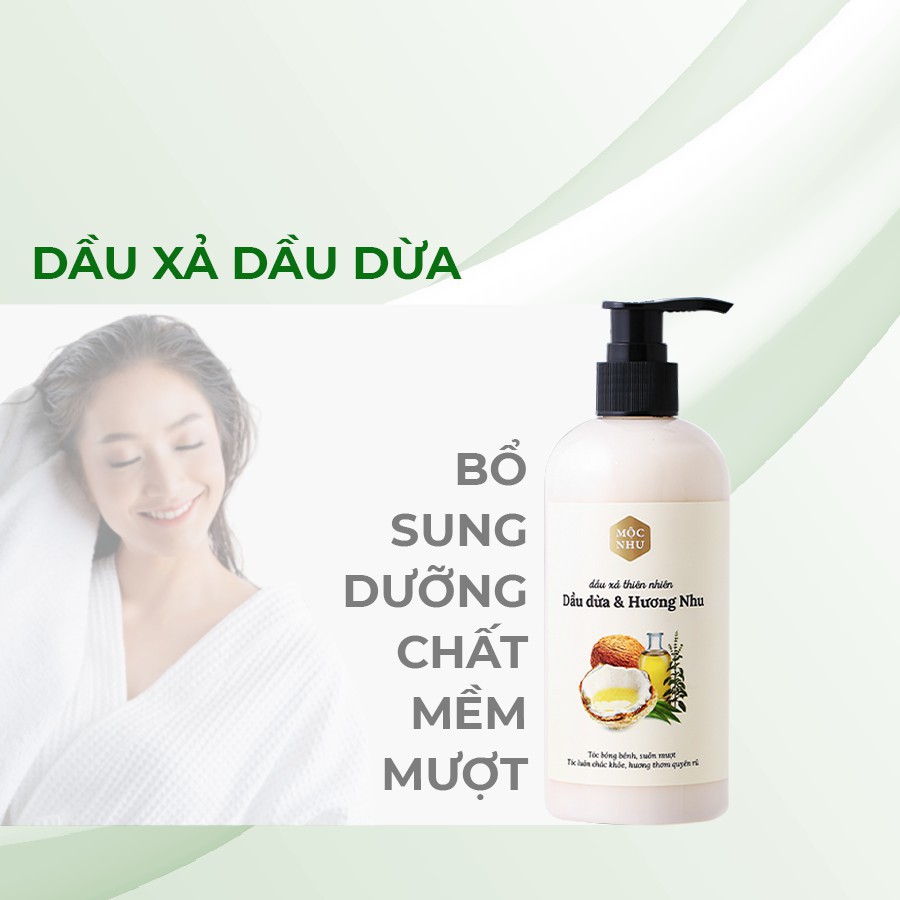 Dầu Xả Dầu Dừa Hương Nhu ⚡️𝐅𝐑𝐄𝐄 𝐒𝐇𝐈𝐏⚡️ Mộc Nhu 300ml Nuôi Dưỡng Mái Tóc Suôn Mềm Mượt Mỗi Ngày