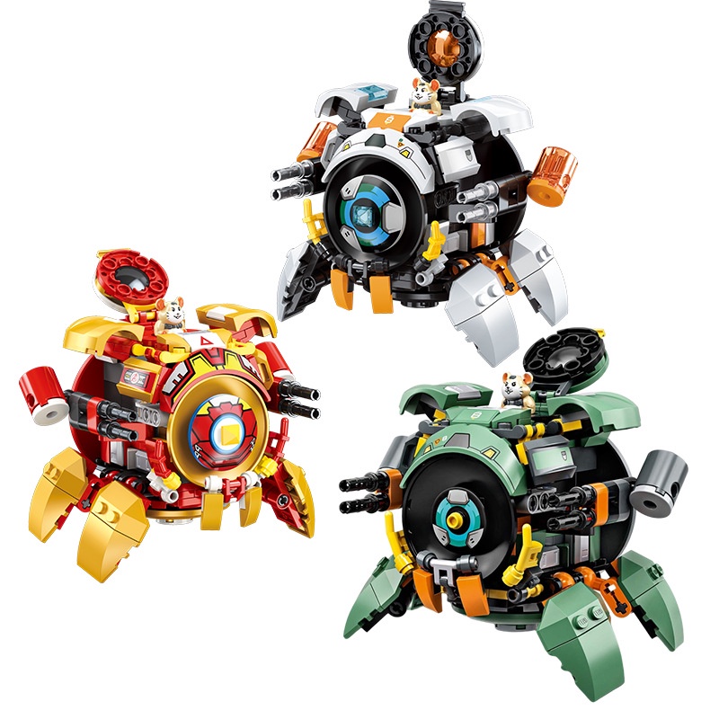 Đồ Chơi Lắp Ráp Phát Triển Trí Tuệ Mô Hình Overwatch Avengers Wrecking Ball 12in1 Với 227 PCS