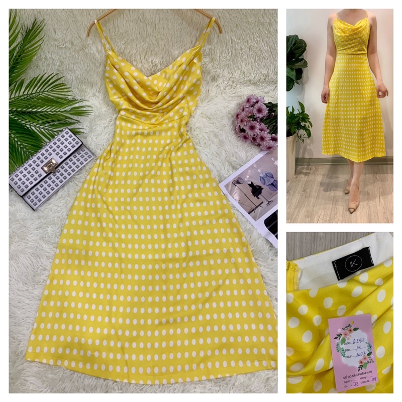 Thanh lý/pass đầm 2 dây vàng size M