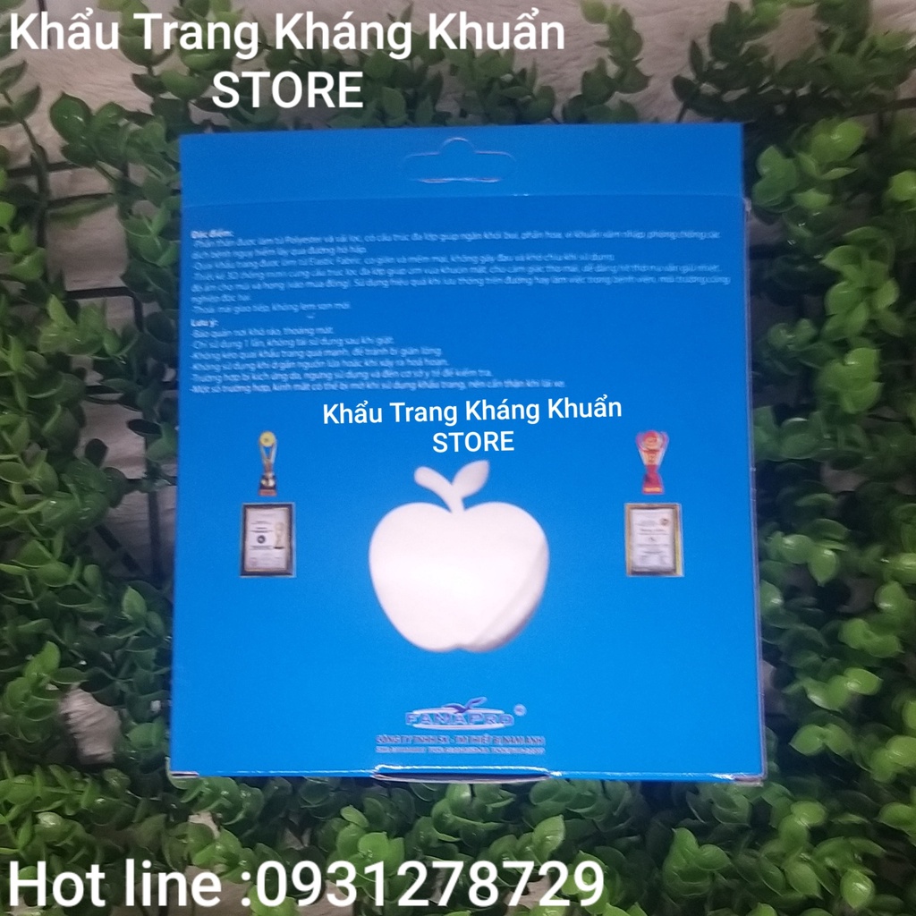 Khẩu trang 5D người lớn, Khẩu trang 5D mask Nam Anh, Khẩu trang 5D QUAI VẢI, (hộp 10 cái), 3 lớp, dày ôm sát mặt.