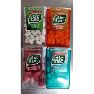 COMBO 32 hộp Kẹo ngậm TIC TAC 14.5g vị bạc hà / vị cam / vị dâu bạc hà / vị bạc hà lục