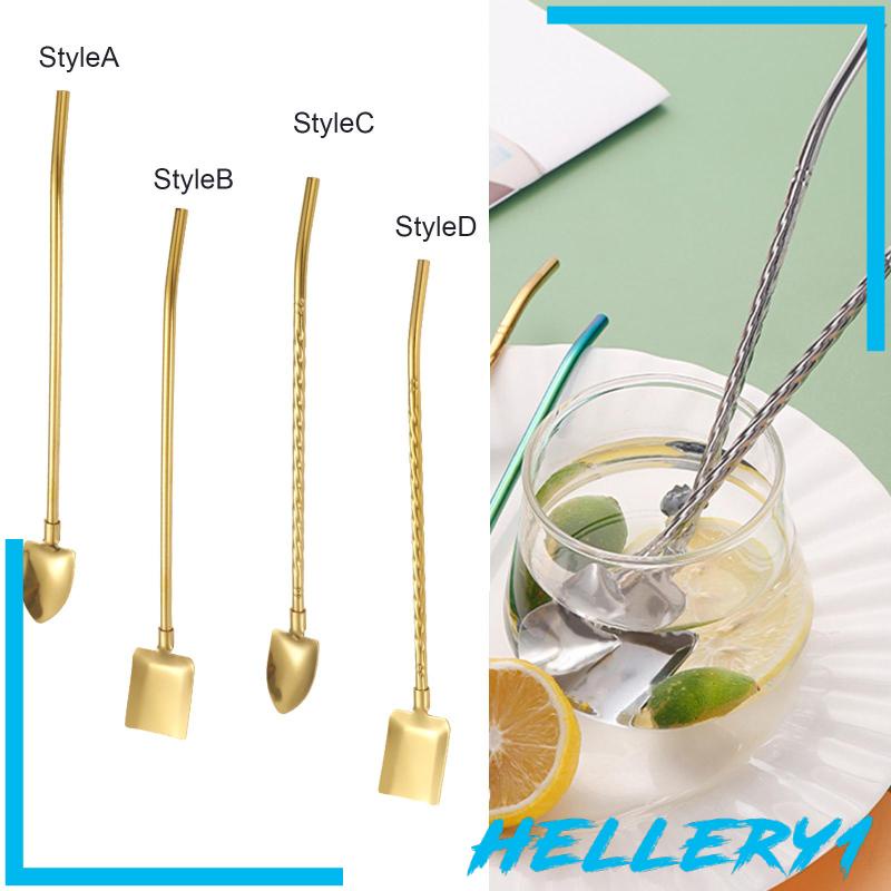 [Hellery1] Muỗng Khuấy Bằng Thép Không Gỉ Trọng Lượng Nhẹ