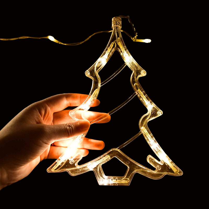 Dây đèn LED hình vòng hoa trang trí Giáng Sinh độc đáo