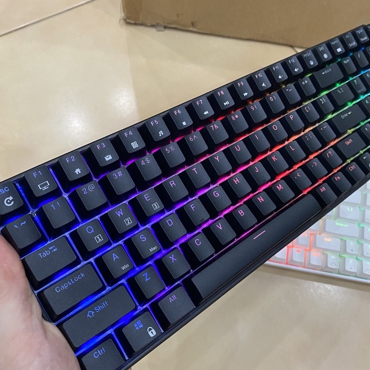 Bàn phím cơ RK ROYAL KLUDGE RK100 RGB kết nối 3 chế độ 2.4G không dây / Bluetooth / có dây RGB, 100 phím cho Win / Mac
