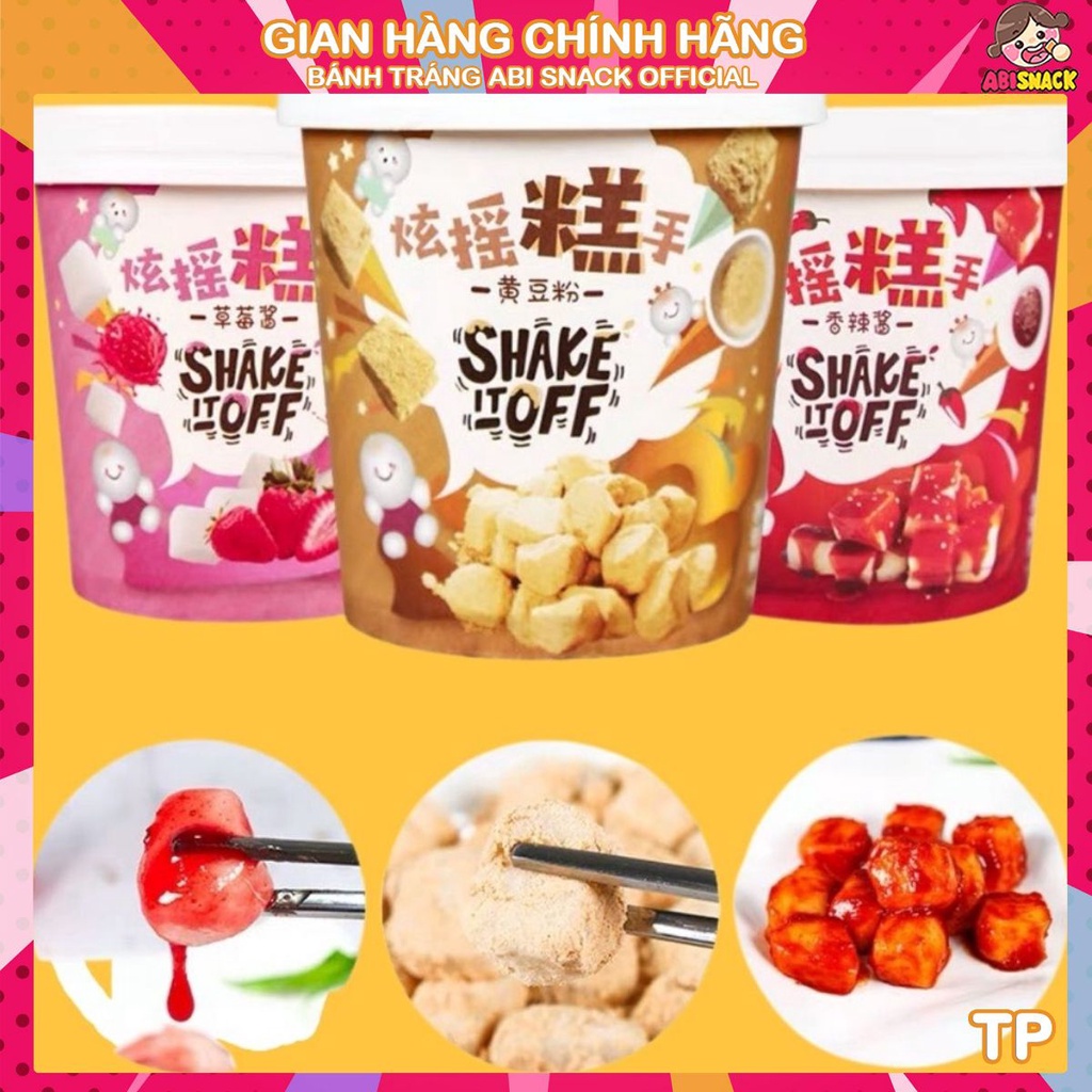 BÁNH GẠO TOKBOKKI LẮC SHAKE OFF MIX 3 VỊ ĂN LIỀNCỐC 140g