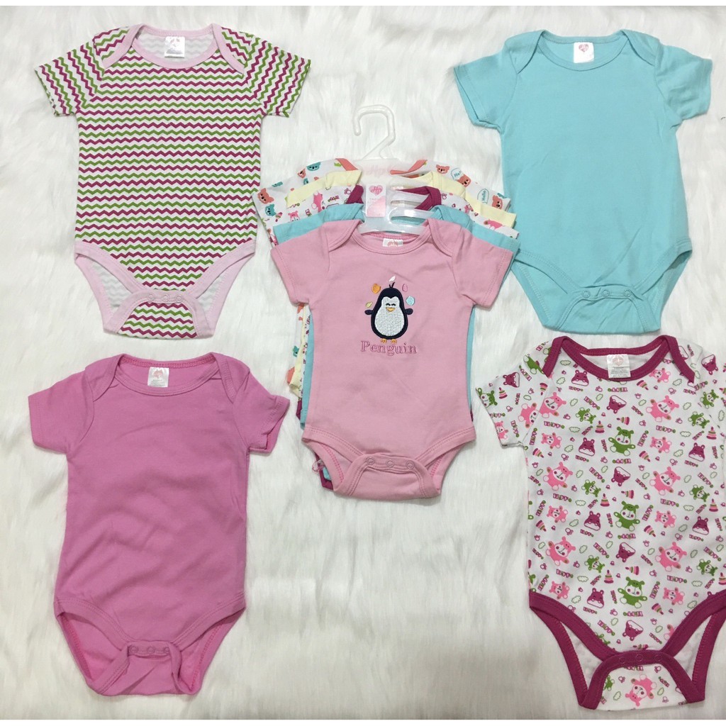 Set 5 body cho bé trai, bé gái size 0 đến 12 tháng, 3 đến 11kg, chất cotton xuân hè, chất đẹp an toàn - 𝐁𝟏𝟑