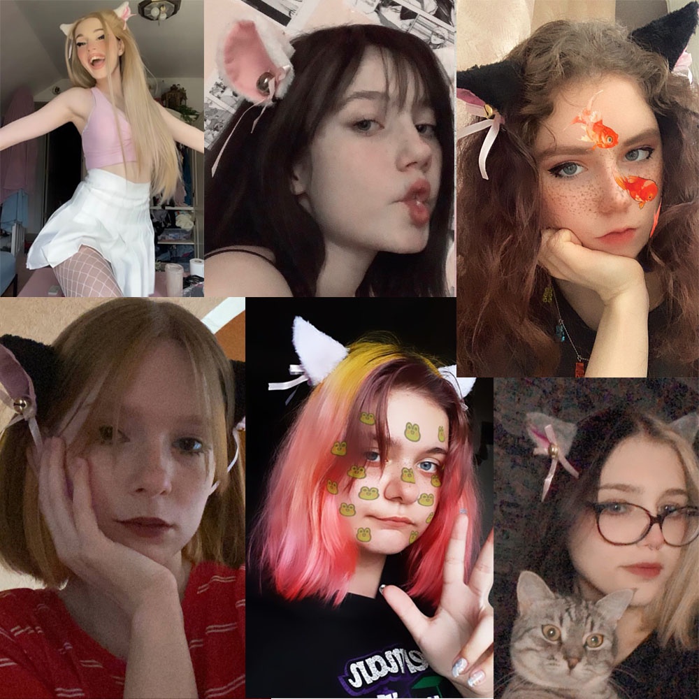 Kẹp tóc hình tai mèo bằng lông nhung dễ thương dùng hóa trang cho nữ