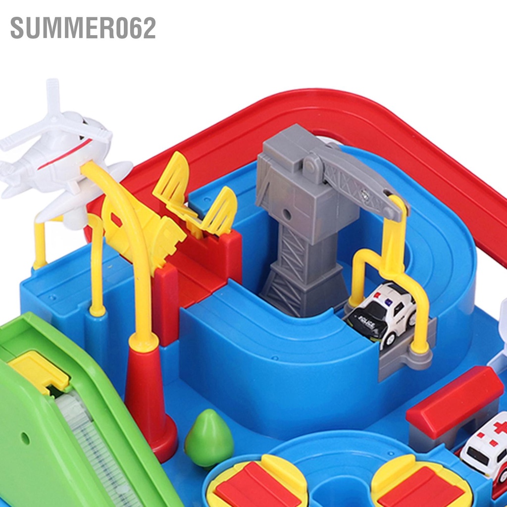 Summer062 Đường đua Xe phiêu lưu Bộ đồ chơi lắp ráp tự làm ABS cho trẻ mẫu giáo Đồ trong nhà Mẫu 3+
