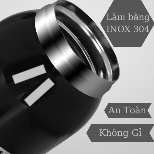 Bình nước thể thao giữ nhiệt 500ML, Bình đựng nước inox 304 giành cho người đi phượt