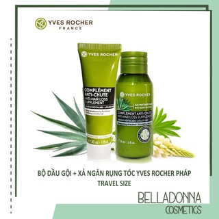 (Sale 57% - hsd 2022) Set Dầu Gội + Xả Dành Cho Tóc Gãy Rụng Yves Rocher Lifeless Hair Stimulating Shampoo 30+50ml