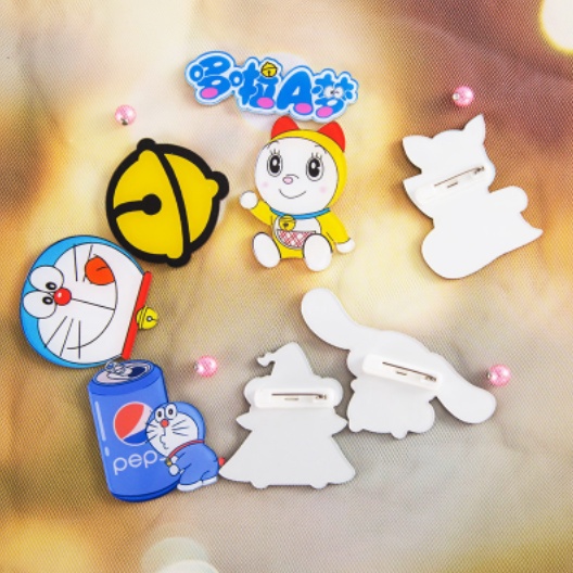 Ghim Cài Áo Hình Doraemon Bằng Acrylic Phong Cách Nhật Bản Đáng Yêu