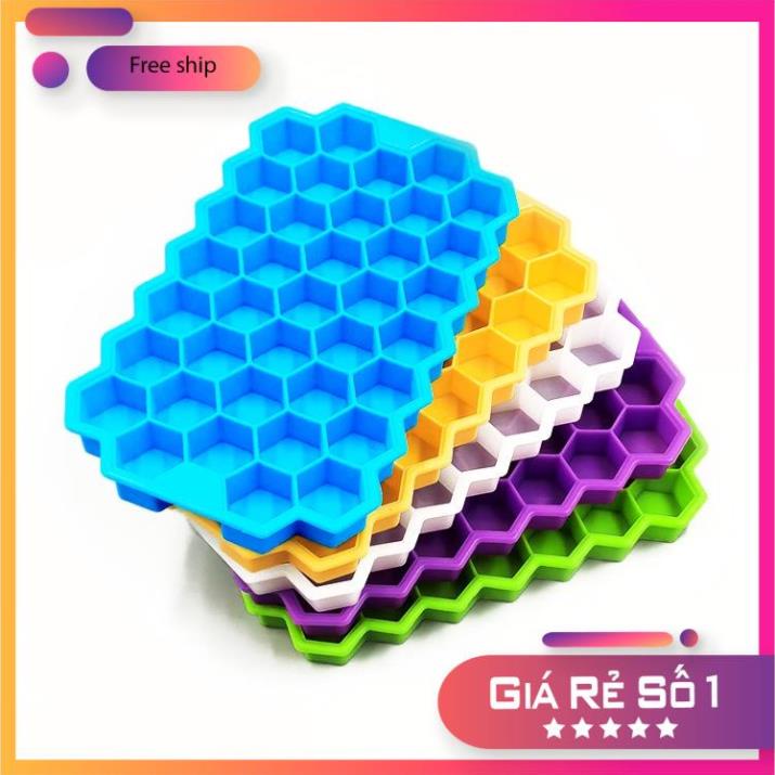 Khay Silicon Làm Đá Làm Thạch Đựng Đồ Hình Tổ Ong